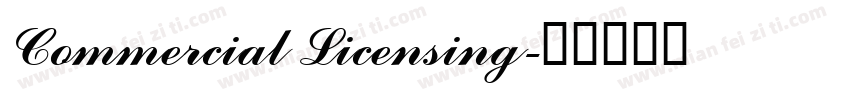 Commercial Licensing字体转换